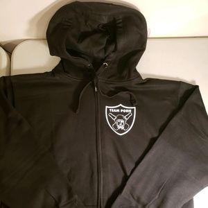 Oakland Raiders "Team Porn" zip up hoodie XL